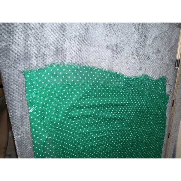 Polka dot green sheer scarf - Picture 3 of 7